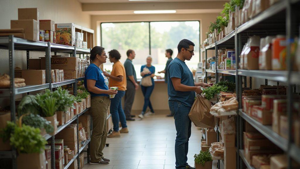 Recursos comunitários de alimentação e ajuda alimentar imediata