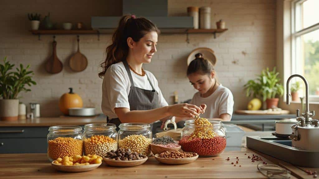 Estratégias para reduzir desperdício de alimentos comprando a granel e planejando porções