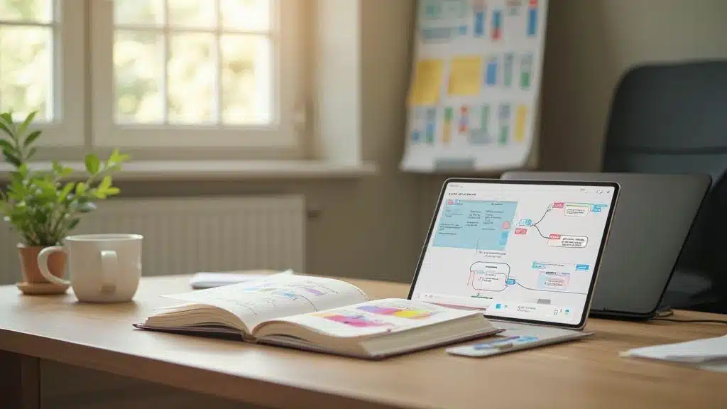 Como montar rotina de estudos para concurso público com mapas mentais e revisão espaçada