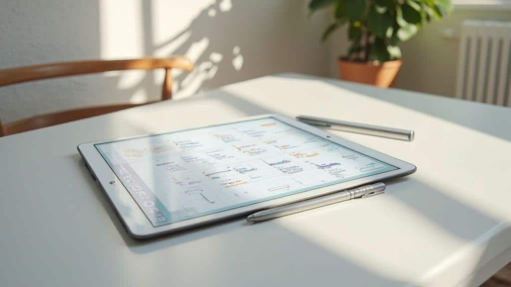 Como você cria planner digital para tablet usando templates editáveis e sincronização em nuvem