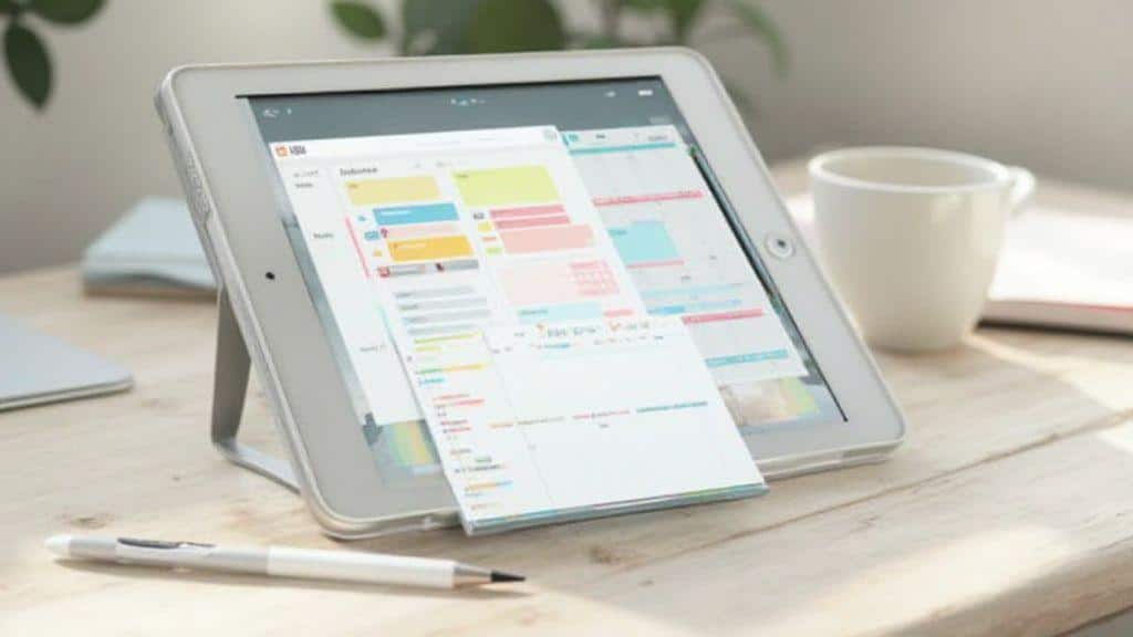 Como você personaliza templates de planner digital no tablet